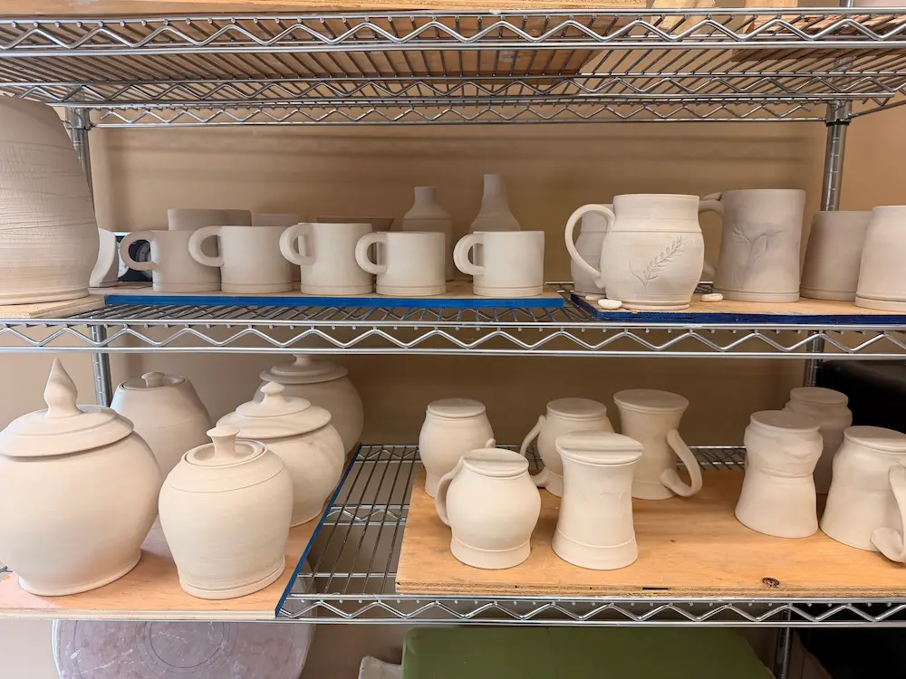 Unglazed, fired pottery items