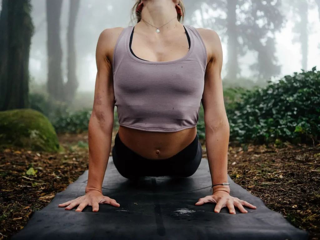 Someone doing yoga